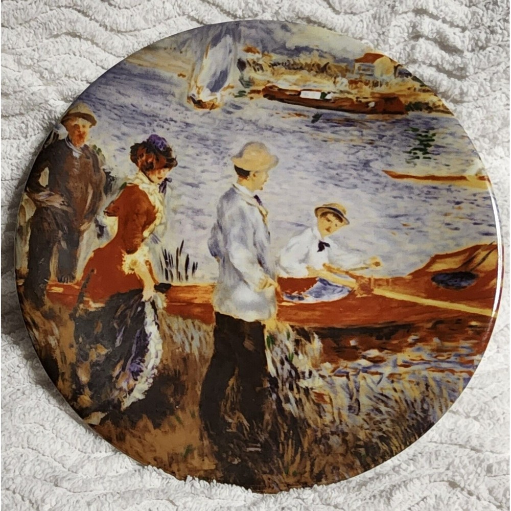 VINTAGE Gold Crown, AUGUSTE RENOIR "The Rowers" 1841-1919 Art Estate Plate